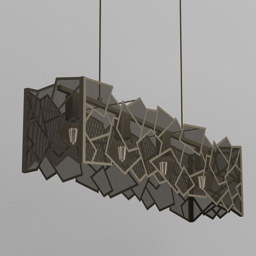 Κρεμαστό φωτιστικό οροφής CAMO 4xE27/15W/230V χρυσό