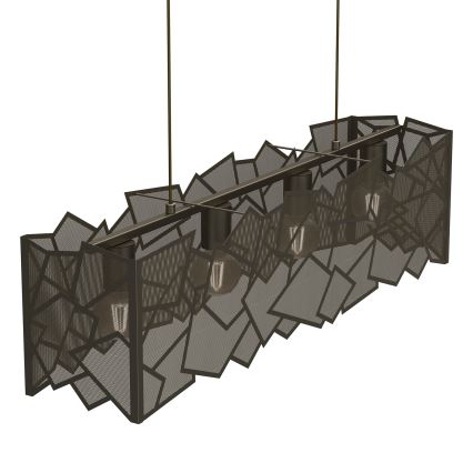 Κρεμαστό φωτιστικό οροφής CAMO 4xE27/15W/230V χρυσό