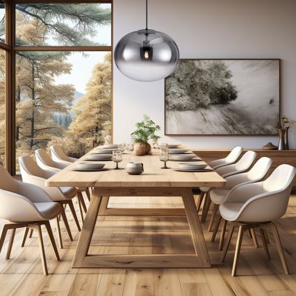 Κρεμαστό φωτιστικό οροφής CAMPANIA 1xE27/60W/230V μαύρο