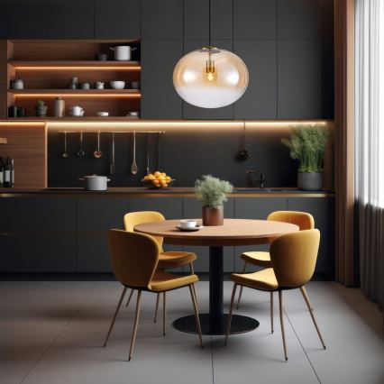 Κρεμαστό φωτιστικό οροφής CAMPANIA 1xE27/60W/230V χρυσό