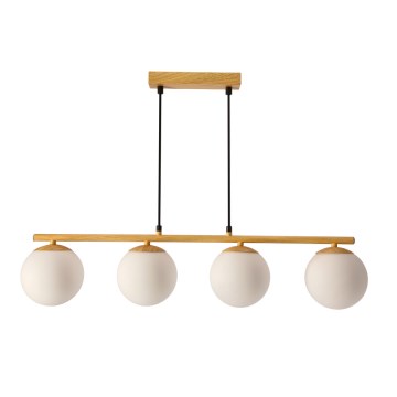 Κρεμαστό φωτιστικό οροφής CARRINE 4xE14/40W/230V καφέ