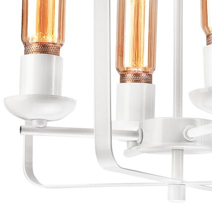 Κρεμαστό φωτιστικό οροφής CEDRIC II 4xE27/60W/230V λευκό