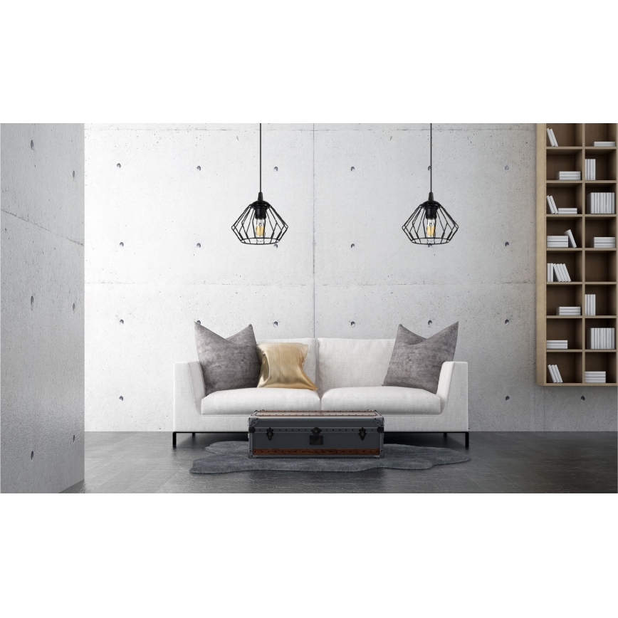 Κρεμαστό φωτιστικό οροφής CEED 1xE27/60W/230V μαύρο