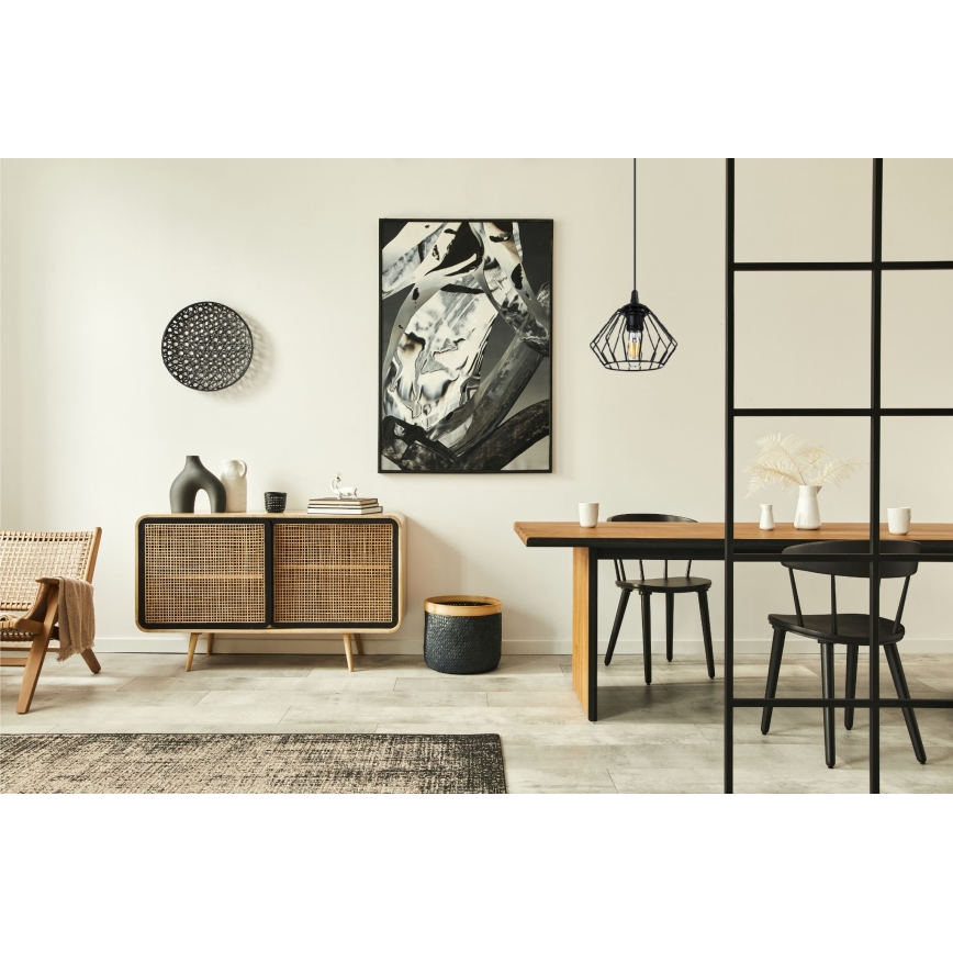 Κρεμαστό φωτιστικό οροφής CEED 1xE27/60W/230V μαύρο