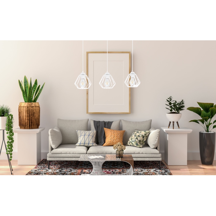 Κρεμαστό φωτιστικό οροφής CEED 3xE27/60W/230V λευκό