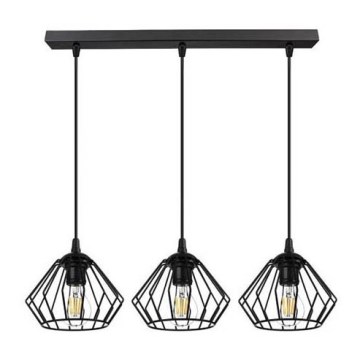 Κρεμαστό φωτιστικό οροφής CEED 3xE27/60W/230V μαύρο