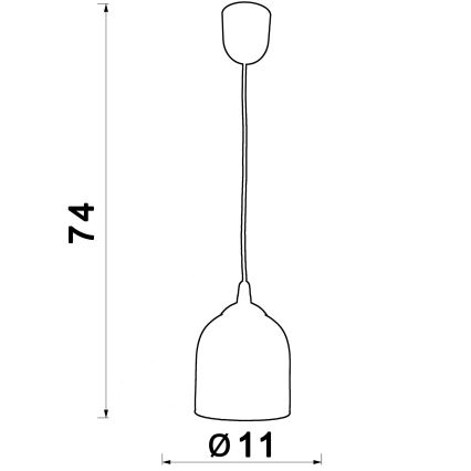 Κρεμαστό φωτιστικό οροφής CHRIS 1xE27/60W/230V διάμετρος 11 cm πράσινο