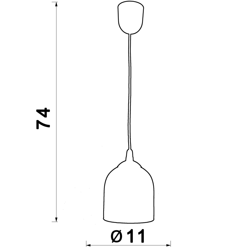 Κρεμαστό φωτιστικό οροφής CHRIS 1xE27/60W/230V διάμετρος 11 cm πράσινο