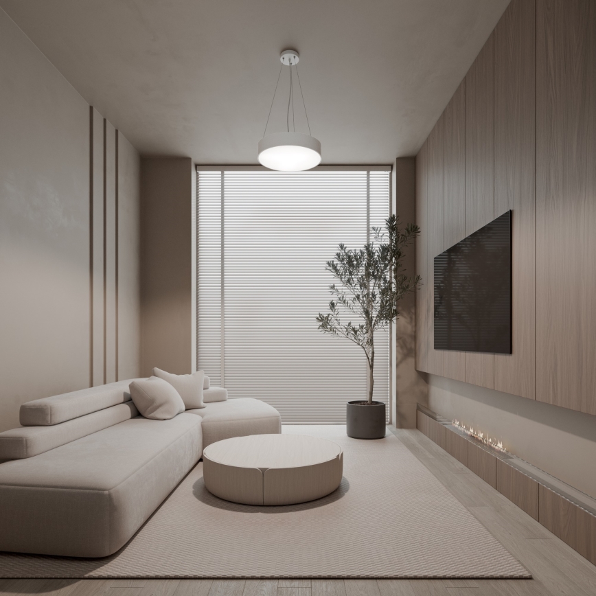 Κρεμαστό φωτιστικό οροφής CLEO 3xE27/24W/230V διάμετρος 40 cm λευκό