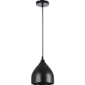 Κρεμαστό φωτιστικό οροφής COMO 1xE27/60W/230V διάμετρος 17 cm μαύρο