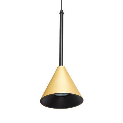 Κρεμαστό φωτιστικό οροφής CONE 1xGU10/10W/230V χρυσό/μαύρο