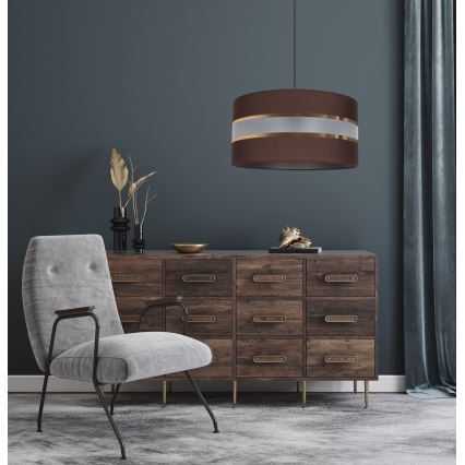 Κρεμαστό φωτιστικό οροφής CORAL 1xE27/60W/230V δ. 40 cm καφέ