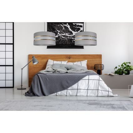 Κρεμαστό φωτιστικό οροφής CORAL 1xE27/60W/230V δ. 40 cm γκρι