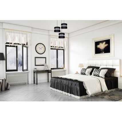 Κρεμαστό φωτιστικό οροφής CORAL 3xE27/60W/230V μαύρο/ματ χρώμιο διάμετρος 45 cm