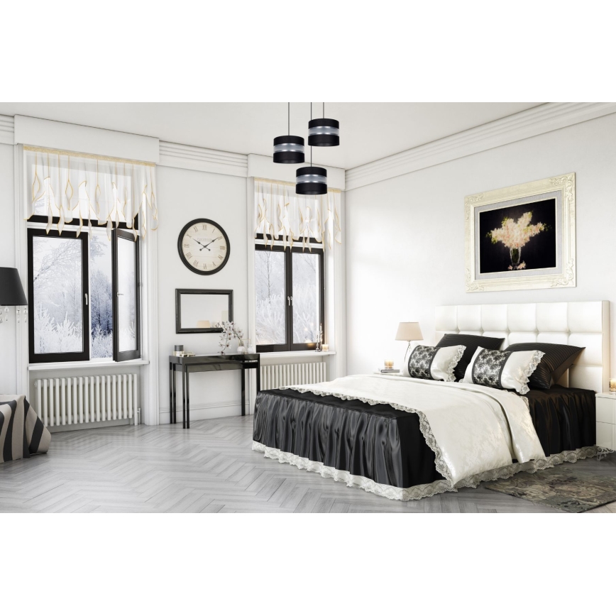 Κρεμαστό φωτιστικό οροφής CORAL 3xE27/60W/230V μαύρο/ματ χρώμιο διάμετρος 45 cm