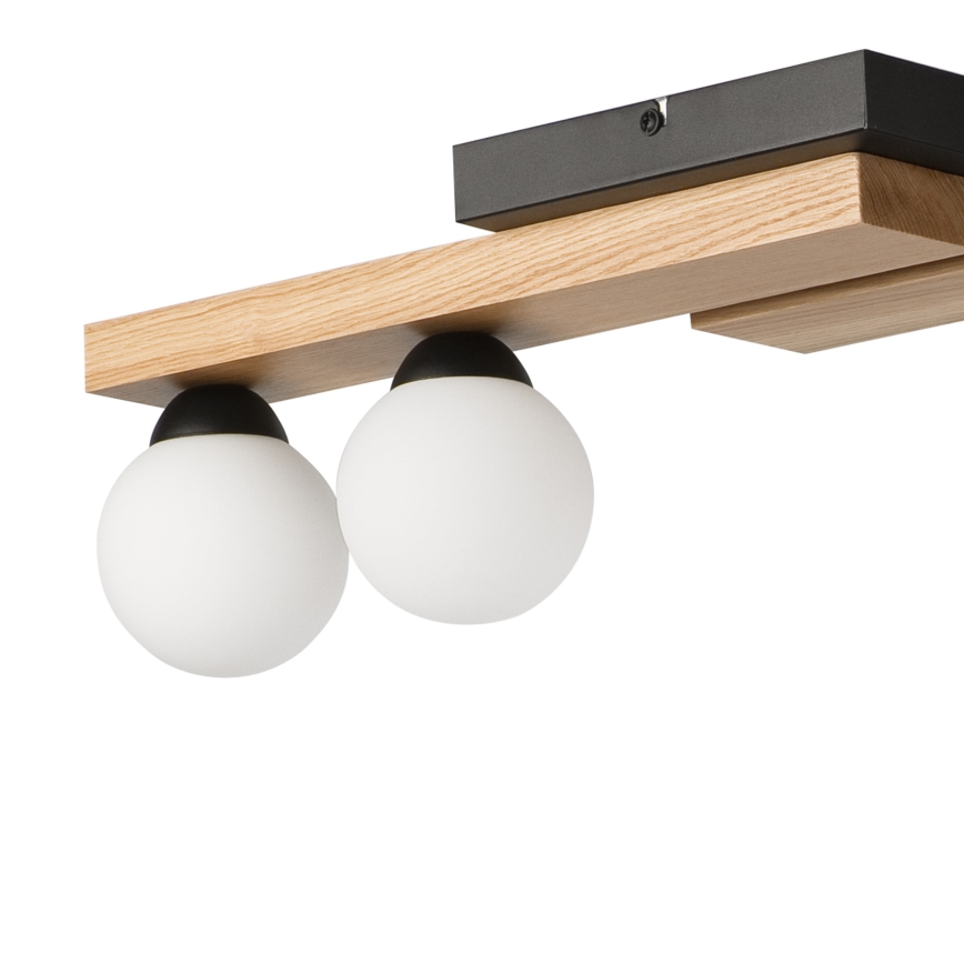 Κρεμαστό φωτιστικό οροφής  CORTINA 2xE27/15W/230V + 2xG9/5W/230V μαύρο/δρυς