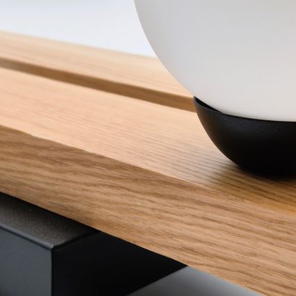 Κρεμαστό φωτιστικό οροφής  CORTINA 2xE27/15W/230V + 2xG9/5W/230V μαύρο/δρυς