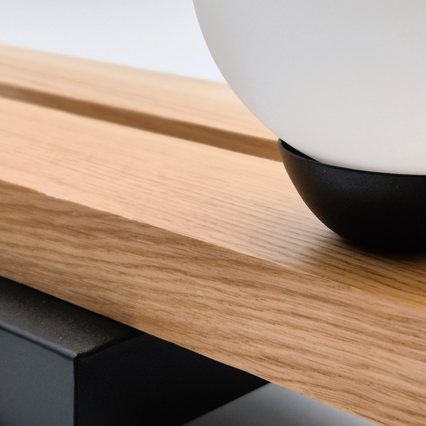 Κρεμαστό φωτιστικό οροφής  CORTINA 2xE27/15W/230V + 2xG9/5W/230V μαύρο/δρυς