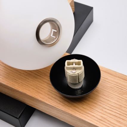 Κρεμαστό φωτιστικό οροφής  CORTINA 2xE27/15W/230V + 2xG9/5W/230V μαύρο/δρυς