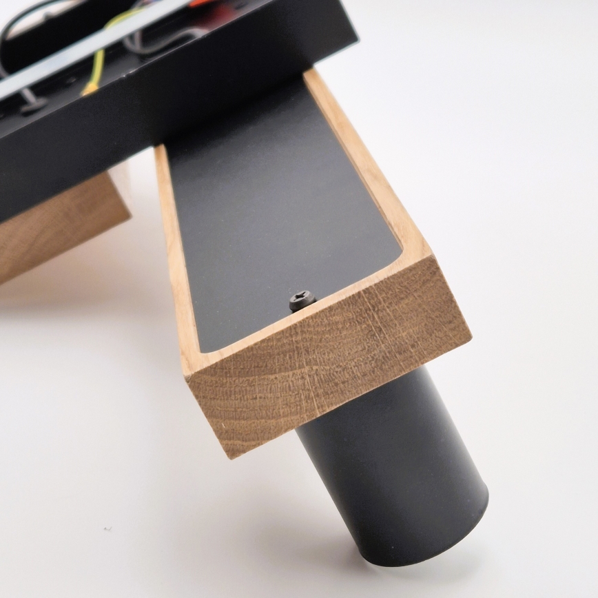 Κρεμαστό φωτιστικό οροφής  CORTINA 2xE27/15W/230V + 2xG9/5W/230V μαύρο/δρυς