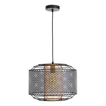 Κρεμαστό φωτιστικό οροφής DENTON 1xE27/40W/230V μαύρο