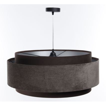 Κρεμαστό φωτιστικό οροφής DOBLO 1xE27/60W/230V δ. 60 cm καφέ/ασημί