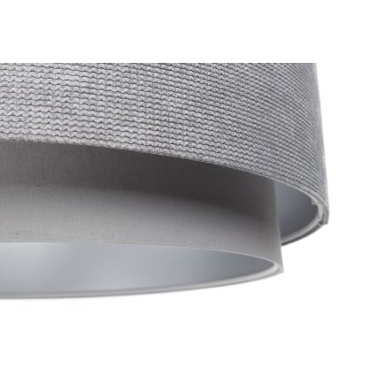 Κρεμαστό φωτιστικό οροφής DOBLO 1xE27/60W/230V δ. 60 cm γκρι/ασημί