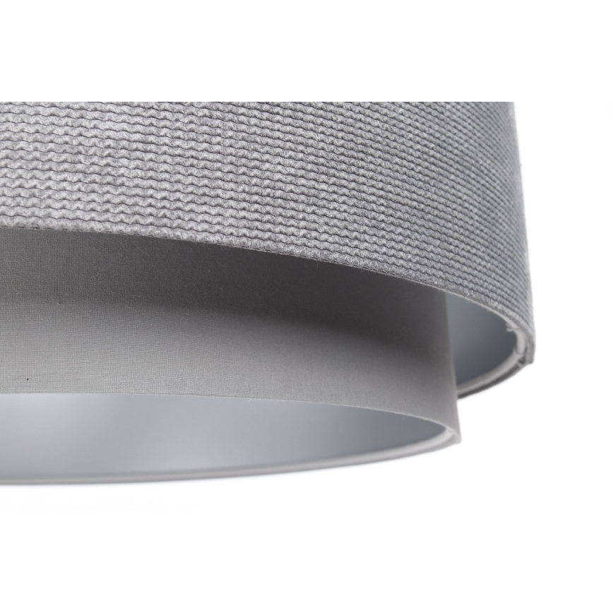 Κρεμαστό φωτιστικό οροφής DOBLO 1xE27/60W/230V δ. 60 cm γκρι/ασημί