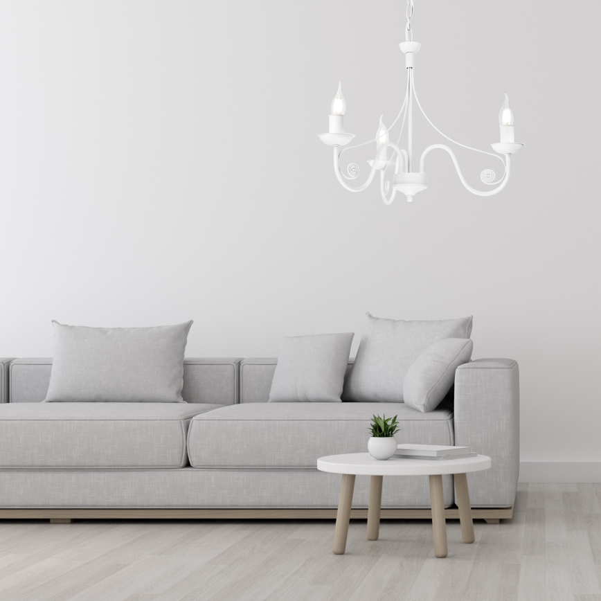 Κρεμαστό φωτιστικό οροφής DONATO 3xE14/40W/230V λευκό