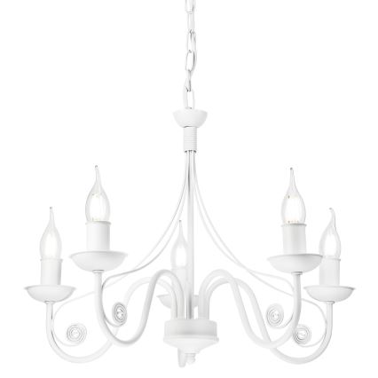 Κρεμαστό φωτιστικό οροφής DONATO 5xE14/40W/230V λευκό