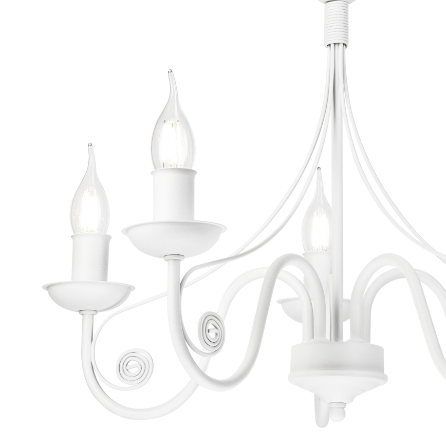 Κρεμαστό φωτιστικό οροφής DONATO 5xE14/40W/230V λευκό