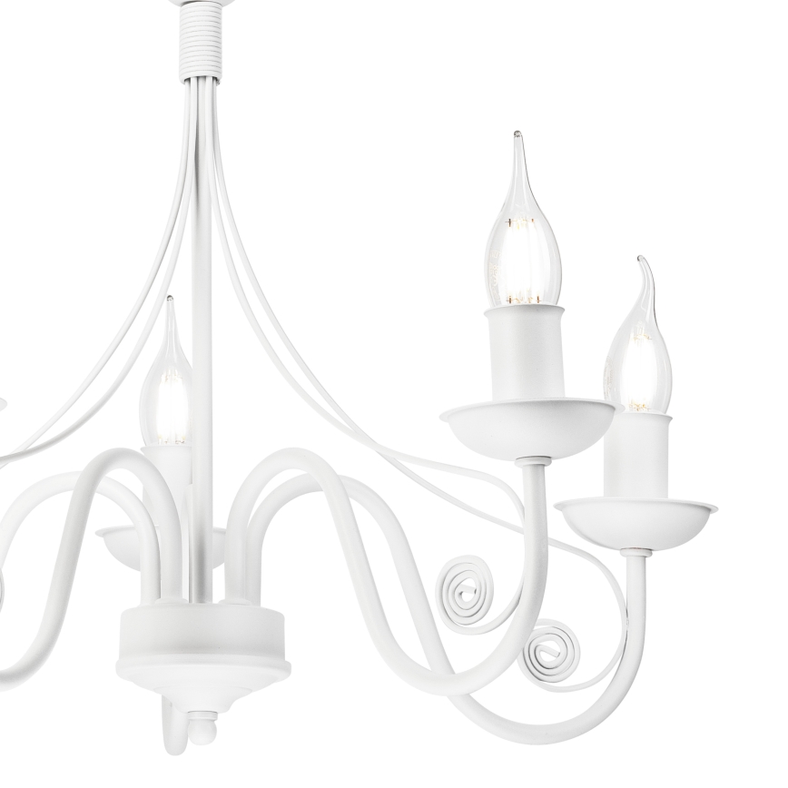 Κρεμαστό φωτιστικό οροφής DONATO 5xE14/40W/230V λευκό