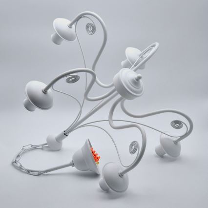 Κρεμαστό φωτιστικό οροφής DONATO 5xE14/40W/230V λευκό