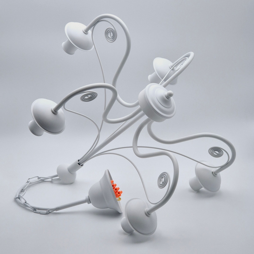 Κρεμαστό φωτιστικό οροφής DONATO 5xE14/40W/230V λευκό