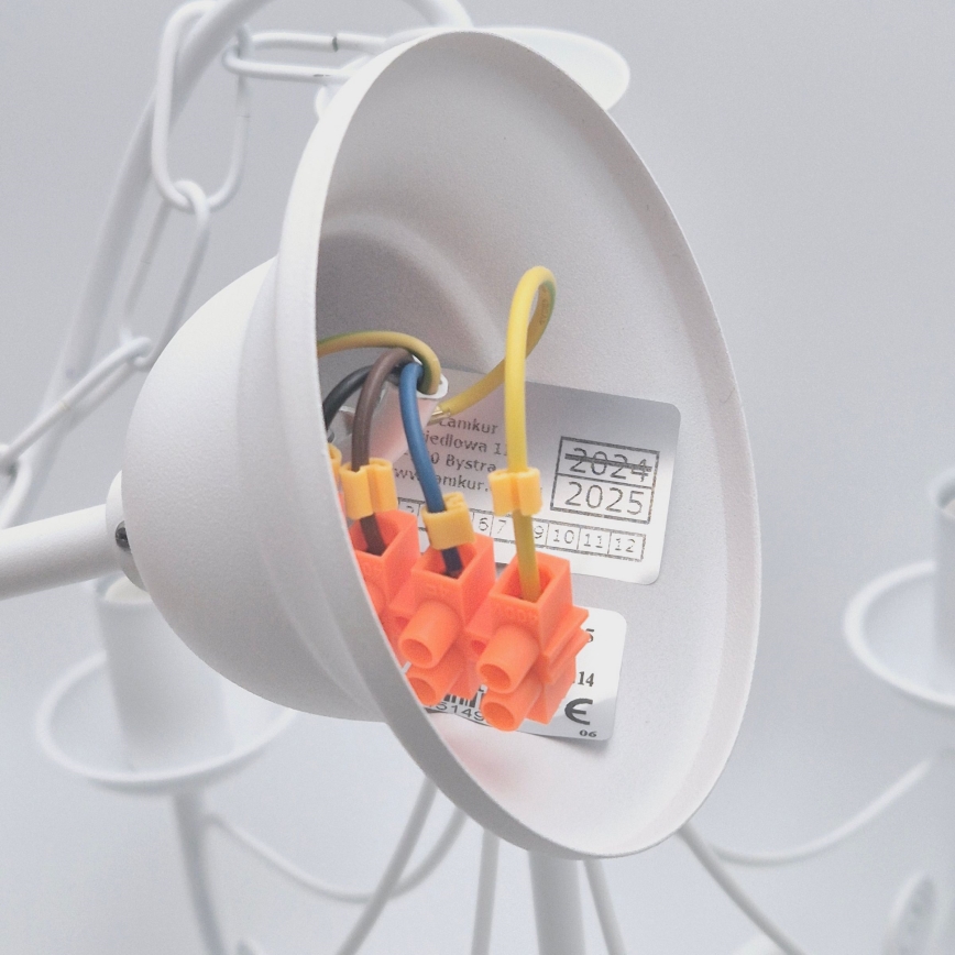 Κρεμαστό φωτιστικό οροφής DONATO 5xE14/40W/230V λευκό