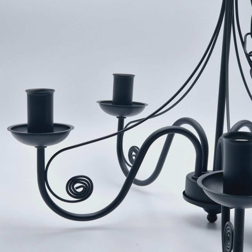 Κρεμαστό φωτιστικό οροφής DONATO 5xE14/40W/230V μαύρο