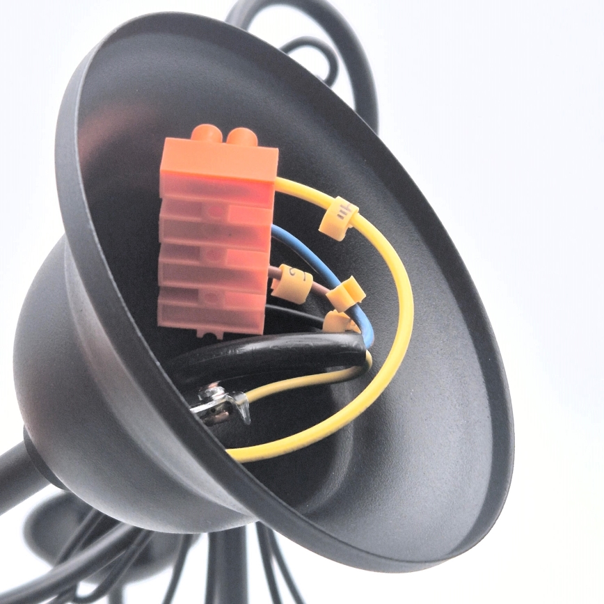 Κρεμαστό φωτιστικό οροφής DONATO 5xE14/40W/230V μαύρο