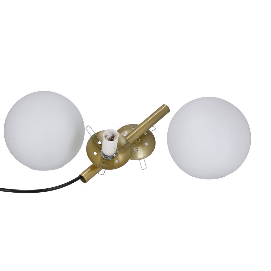 Κρεμαστό φωτιστικό οροφής DUO 2xE14/40W/230V χρυσαφί/μαύρο