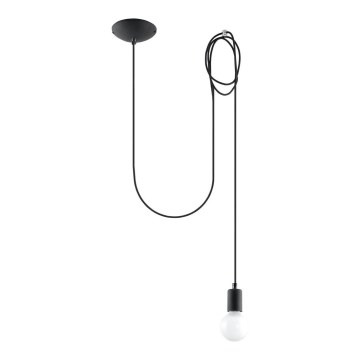 Κρεμαστό φωτιστικό οροφής EDISON 1 1xE27/60W/230V spider μαύρο