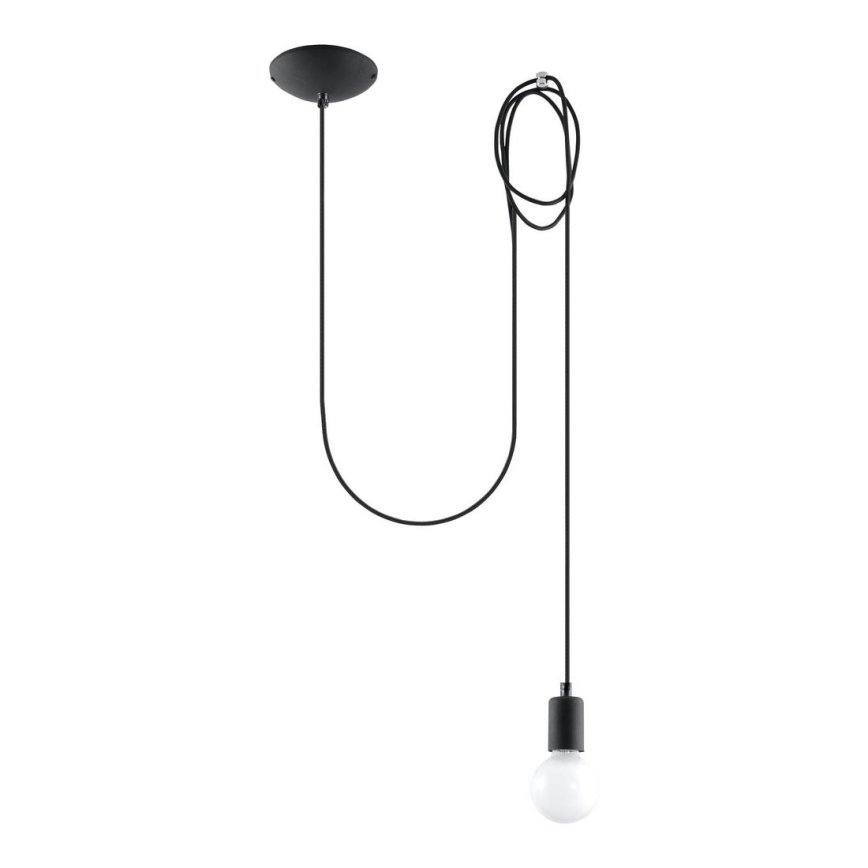 Κρεμαστό φωτιστικό οροφής EDISON 1 1xE27/60W/230V spider μαύρο