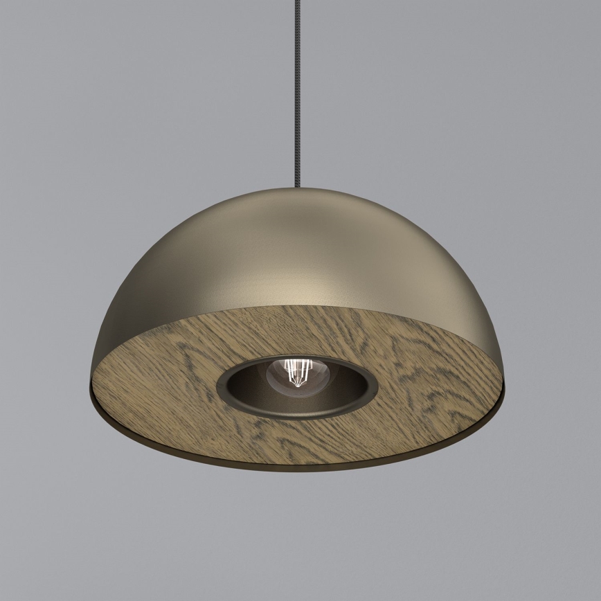 Κρεμαστό φωτιστικό οροφής ELGUND 1xE27/15W/230V διάμετρος 35 cm ορείχαλκος