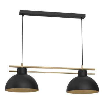 Κρεμαστό φωτιστικό οροφής ESTATE 2xE27/15W/230V μαύρο