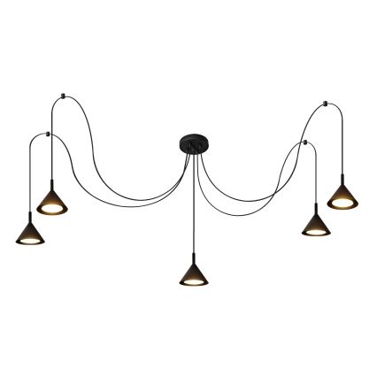 Κρεμαστό φωτιστικό οροφής ETNA LONG 5xGX53/15W/230V spider μαύρο