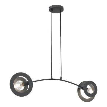 Κρεμαστό φωτιστικό οροφής EUFORIA 2xE27/15W/230V μαύρο