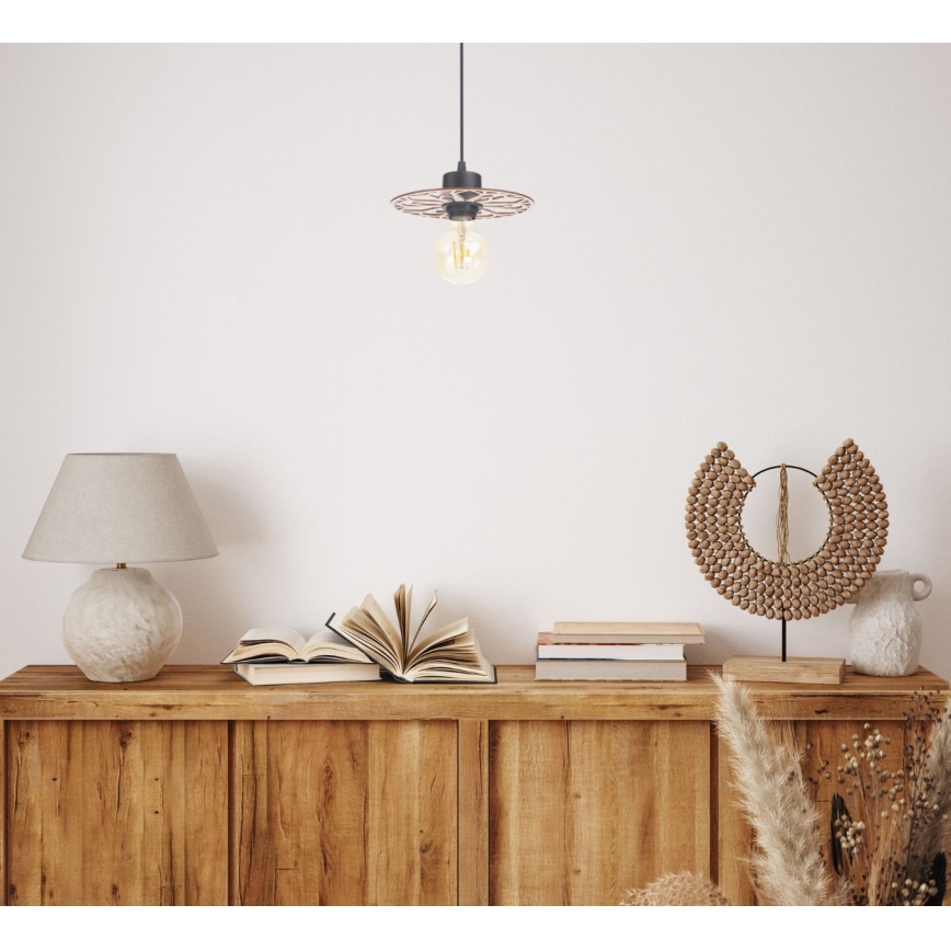 Κρεμαστό φωτιστικό οροφής FALCO 1xE27/60W/230V διάμετρος 20 cm μπεζ