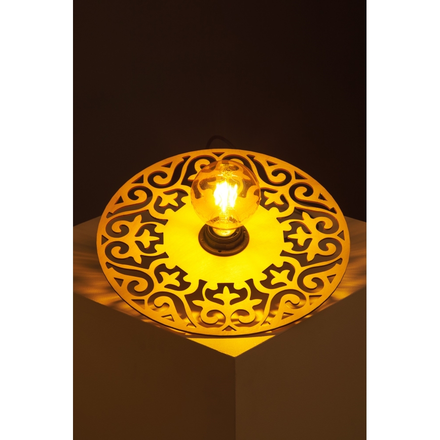 Κρεμαστό φωτιστικό οροφής FALCO 1xE27/60W/230V διάμετρος 30 cm μπεζ