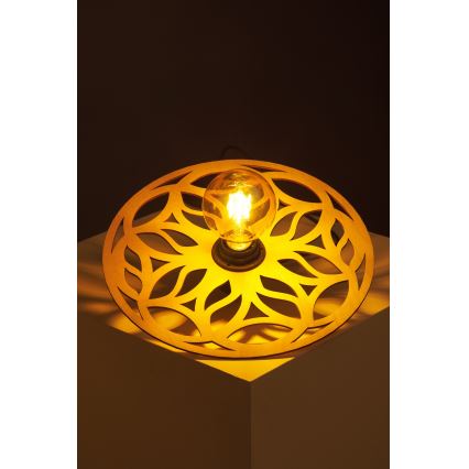 Κρεμαστό φωτιστικό οροφής FALCO 1xE27/60W/230V διάμετρος 30 cm μπεζ