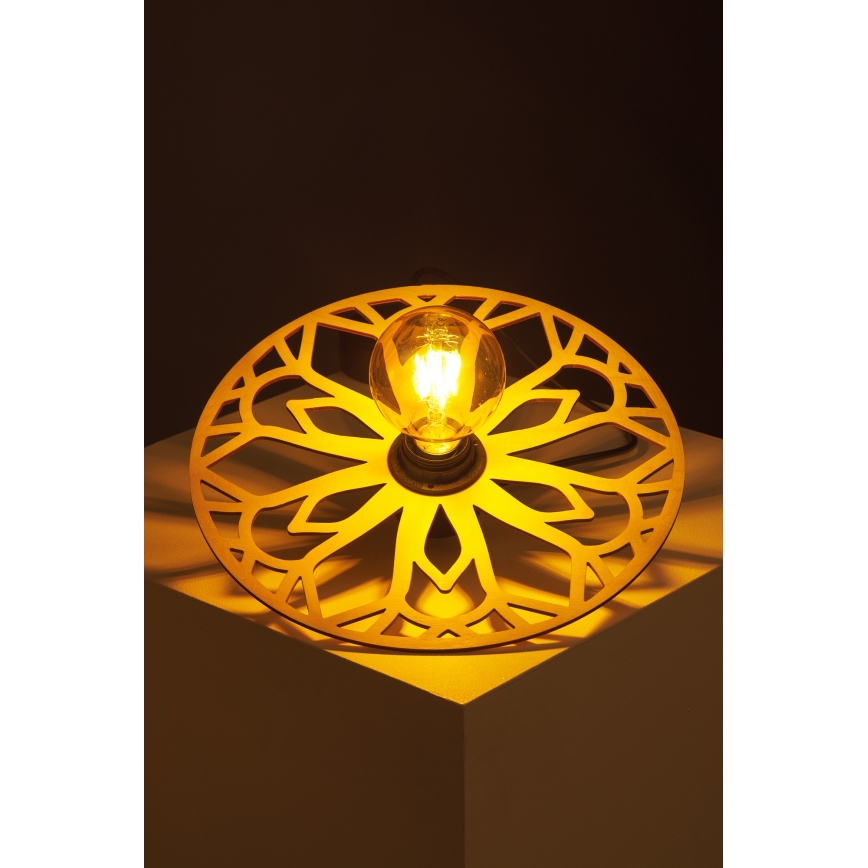 Κρεμαστό φωτιστικό οροφής FALCO 1xE27/60W/230V διάμετρος 30 cm μπεζ