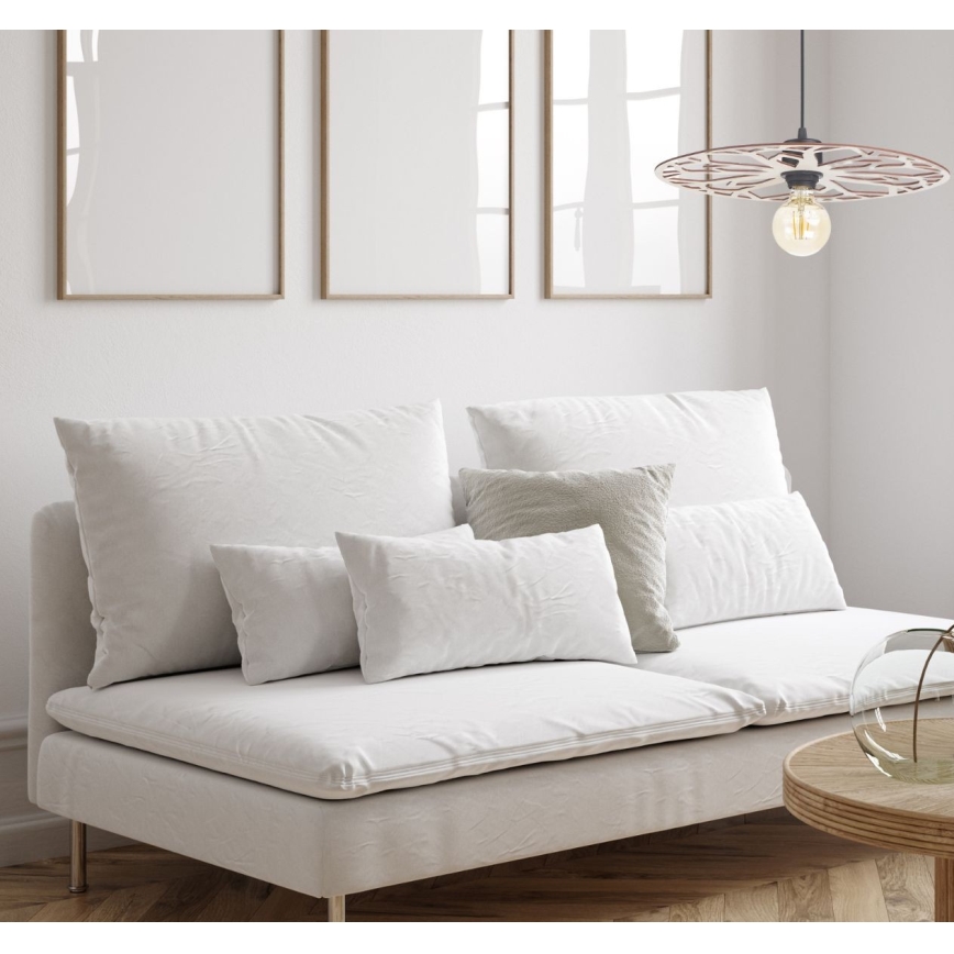 Κρεμαστό φωτιστικό οροφής FALCO 1xE27/60W/230V διάμετρος 40 cm μπεζ