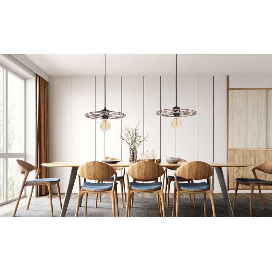 Κρεμαστό φωτιστικό οροφής FALCO 1xE27/60W/230V διάμετρος 40 cm μπεζ